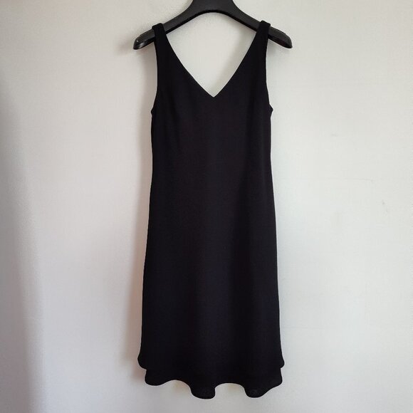 Ladies Petite SZ 4P Jones New York Black Crepe Cocktail/Formal Dress - Picture 1 of 4